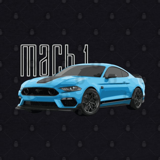 MACH 1 Mustang GT 5.0L V8 Performance Car Grabber Blue by cowtown_cowboy